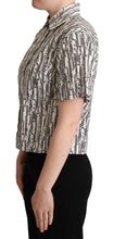 White Floral Collared Blouse Shirt Dolce & Gabbana