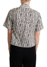 White Floral Collared Blouse Shirt Dolce & Gabbana