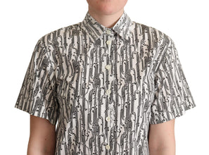 White Floral Collared Blouse Shirt Dolce & Gabbana