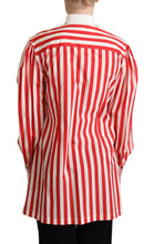 Red White Striped Long Sleeves Formal Shirt Dolce & Gabbana