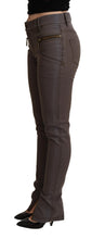 Brown Cotton Stretch Skinny Denim Jeans PLEIN SUD