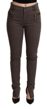 Brown Cotton Stretch Skinny Denim Jeans PLEIN SUD