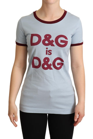 Blue Crewneck D&G Top T-shirt Dolce & Gabbana