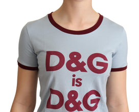 Blue Crewneck D&G Top T-shirt Dolce & Gabbana