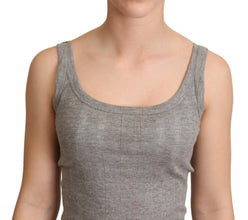 Gray Cotton Modal Canotta Tank Top T-shirt Dolce & Gabbana