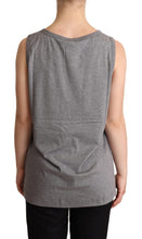 Gray Sleeveless Round Neck Tank Top T-shirt Dolce & Gabbana