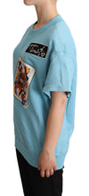 BLue Queen Of Hearts Card Sweater T-shirt Dolce & Gabbana