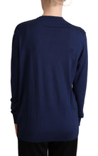 Blue Virgin Wool Button Down Cardigan Sweater Dolce & Gabbana