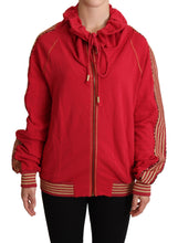 Red Full Zip Jacket Sweatshirt Hooded Sweater John Galliano