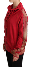 Red Full Zip Jacket Sweatshirt Hooded Sweater John Galliano
