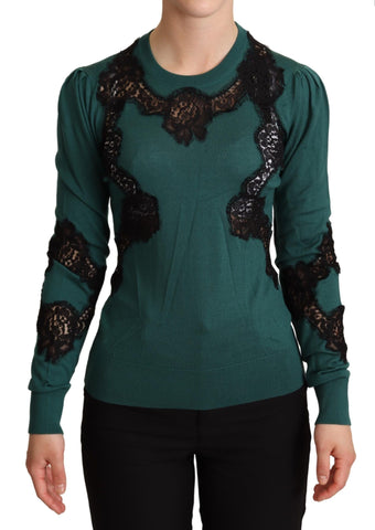 Green Wool Crewneck Sweater Dolce & Gabbana