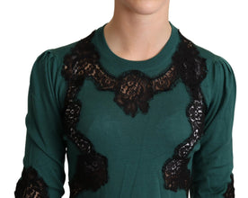 Green Wool Crewneck Sweater Dolce & Gabbana
