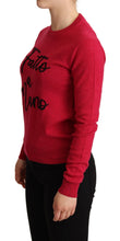 Pink Embroidered Cashmere Wool Pullover Sweater Dolce & Gabbana