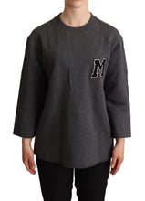 Gray Embroidered Women Pullover Sweater Dolce & Gabbana