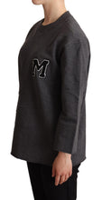 Gray Embroidered Women Pullover Sweater Dolce & Gabbana