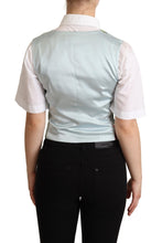 Mint Green Floral Silk Waistcoat Vest Dolce & Gabbana