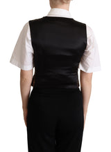Black Gold Jacquard Silk Waistcoat Vest Dolce & Gabbana