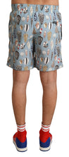 Blue Seashell Beachwear Swimwear Shorts Dolce & Gabbana