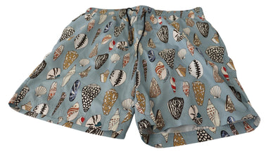 Blue Seashell Beachwear Swimwear Shorts Dolce & Gabbana
