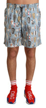 Blue Seashell Beachwear Swimwear Shorts Dolce & Gabbana