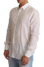 White Cotton Floral Pattern MARTINI Shirt Dolce & Gabbana
