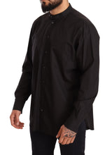 Black 100% Cotton Formal Dress Top Shirt Dolce & Gabbana