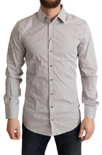 Gray Cotton Slim Fit Mens SICILY Shirt Dolce & Gabbana