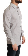 Gray Cotton Slim Fit Mens SICILY Shirt Dolce & Gabbana