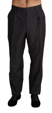 Gray Wool Blend Formal Trousers Pants Dolce & Gabbana