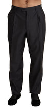 Gray Wool Blend Formal Trousers Pants Dolce & Gabbana
