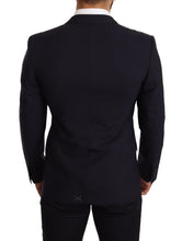 Navy Blue Wool Slim Fit MARTINI Blazer Dolce & Gabbana