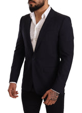 Navy Blue Wool Slim Fit MARTINI Blazer Dolce & Gabbana