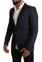 Blue Wool Slim Fit MARTINI Blazer Jacket Dolce & Gabbana