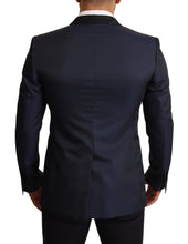 Blue Wool Slim Fit MARTINI Blazer Jacket Dolce & Gabbana