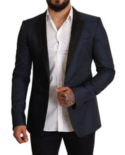 Blue Wool Slim Fit MARTINI Blazer Jacket Dolce & Gabbana