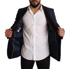 Blue Wool Slim Fit MARTINI Blazer Jacket Dolce & Gabbana