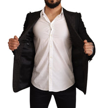 Black Wool Slim Fit Coat Blazer Jacket Dolce & Gabbana