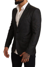 Gray Check Wool Slim Fit Blazer Jacket Dolce & Gabbana
