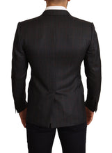 Gray Check Wool Slim Fit Blazer Jacket Dolce & Gabbana