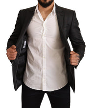 Gray Check Wool Slim Fit Blazer Jacket Dolce & Gabbana