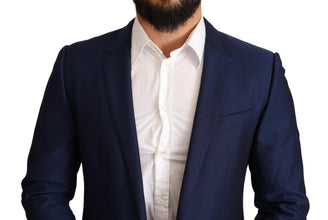 Navy Blue Slim Fit Jacket MARTINI Blazer Dolce & Gabbana