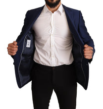 Navy Blue Slim Fit Jacket MARTINI Blazer Dolce & Gabbana