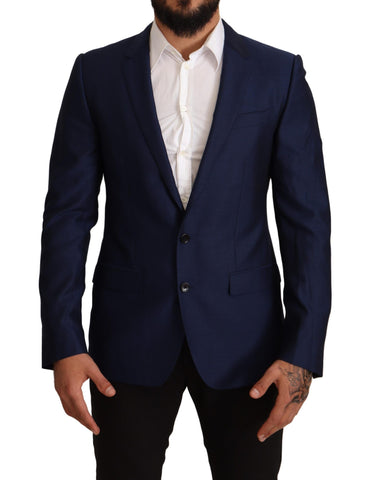Navy Blue Slim Fit Jacket MARTINI Blazer Dolce & Gabbana