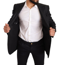 Black Linen Slim Fit Coat Jacket Blazer Dolce & Gabbana