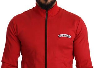 Red DG Motor Club Zipper Stretch Sweater Dolce & Gabbana