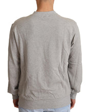 Gray Cotton Crewneck Pullover Sweater Dolce & Gabbana
