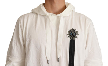 White Hooded Limited Edition Sweater Dolce & Gabbana