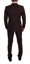 Bordeaux Wool MARTINI Slim Fit Suit Dolce & Gabbana