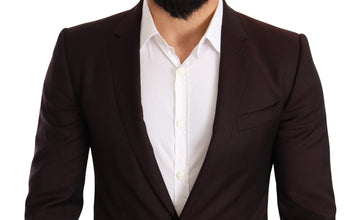 Bordeaux Wool MARTINI Slim Fit Suit Dolce & Gabbana