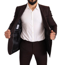 Bordeaux Wool MARTINI Slim Fit Suit Dolce & Gabbana